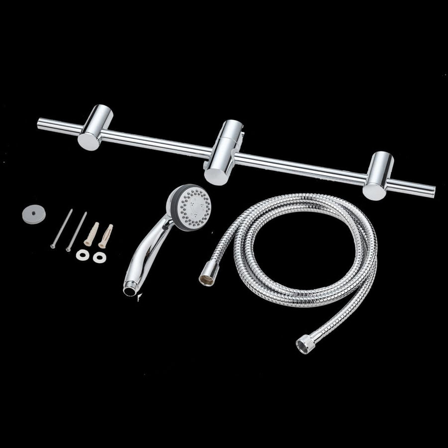 Bricocenter RYCO SHOWER SLIDING RAIL WITH 3-JET HAND SHOWER CHROME
