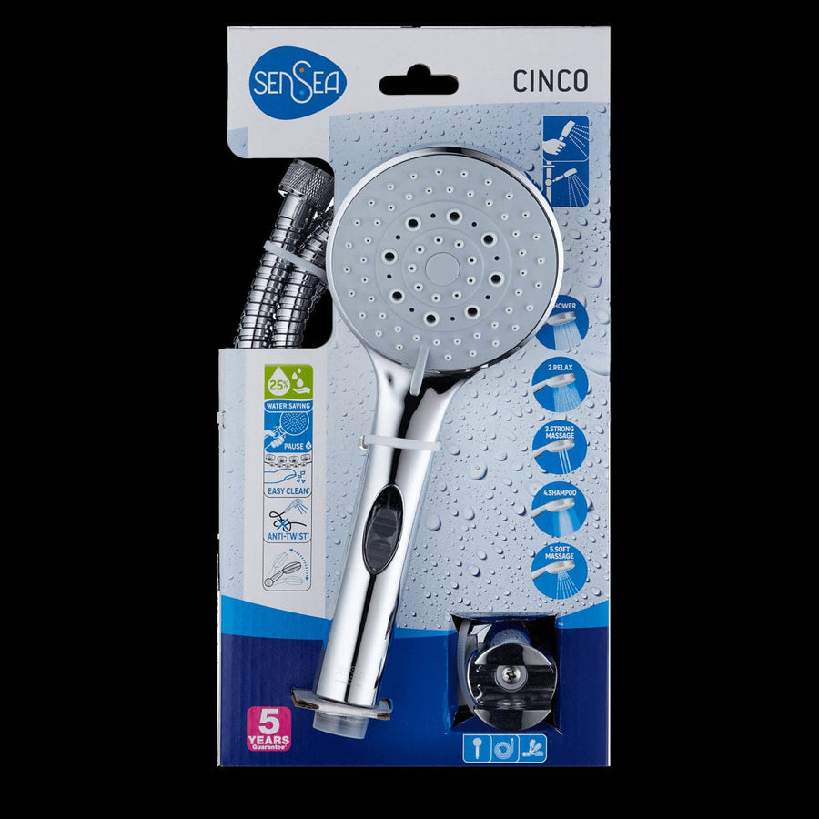 Bricocenter MINIKIT CINCO 5-JET HAND SHOWER, HOLDER AND HOSE