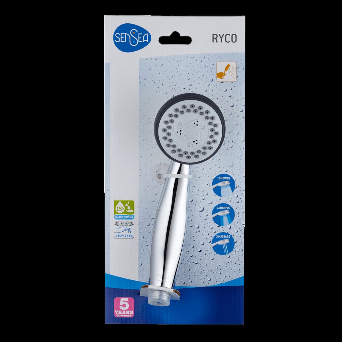 RYCO SHOWER HAND SHOWER CHROME 3 JETS