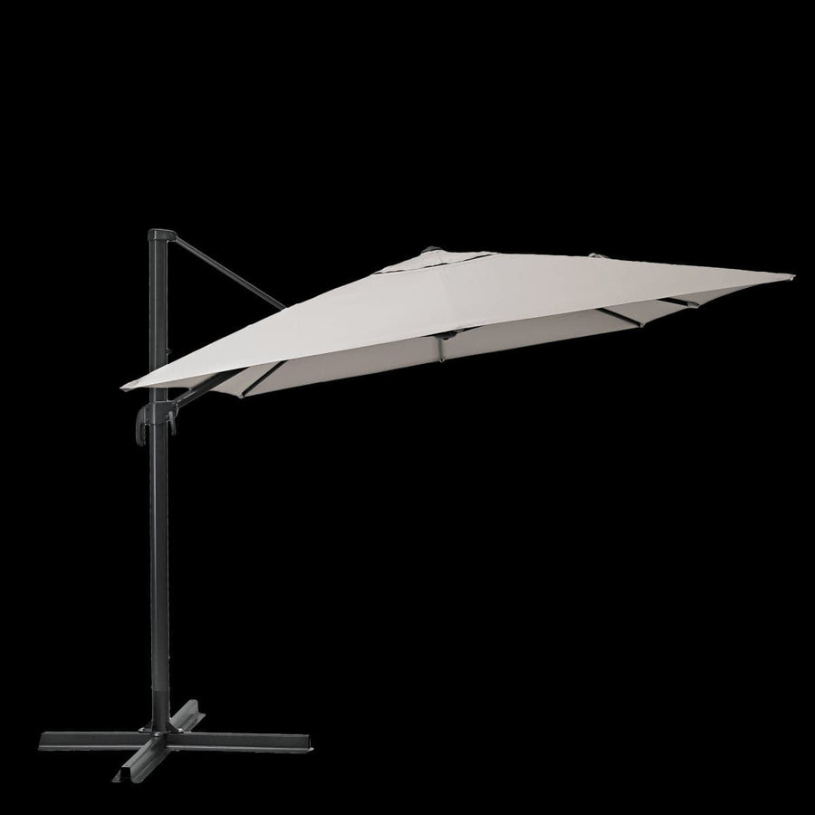 Bricocenter AURA NATERIAL - Steel and aluminum umbrella with gray polyester tarpaulin 2.9X3.9 M