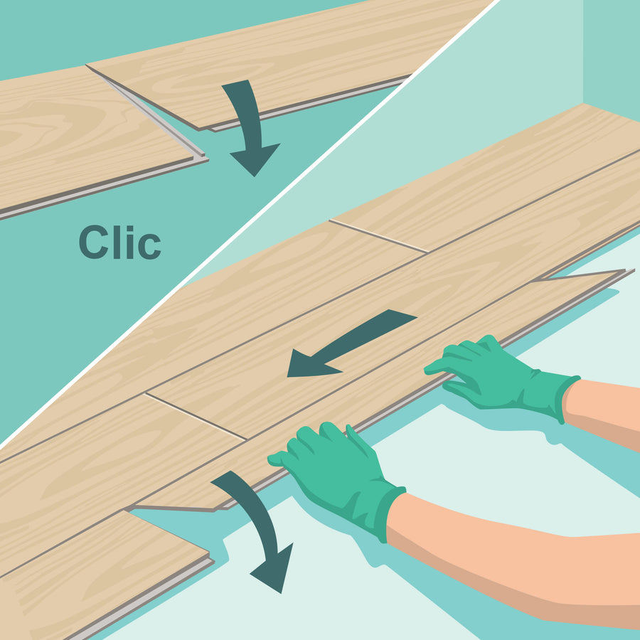 SPC click flooring, Lissandra, 122 x 18 cm, 4+1 mm, 1.76 m²