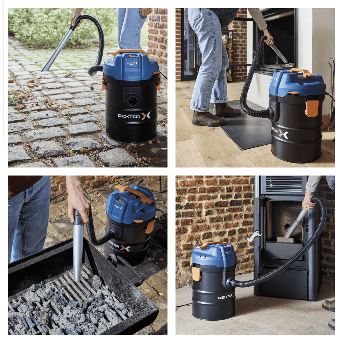 Aspiratore/ aspiracenere da 20 l. dexter 1400 w con serbatoio in metallo