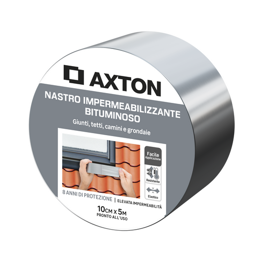 Axton bituminous waterproofing tape, silver grey, W10 cm x 5 m