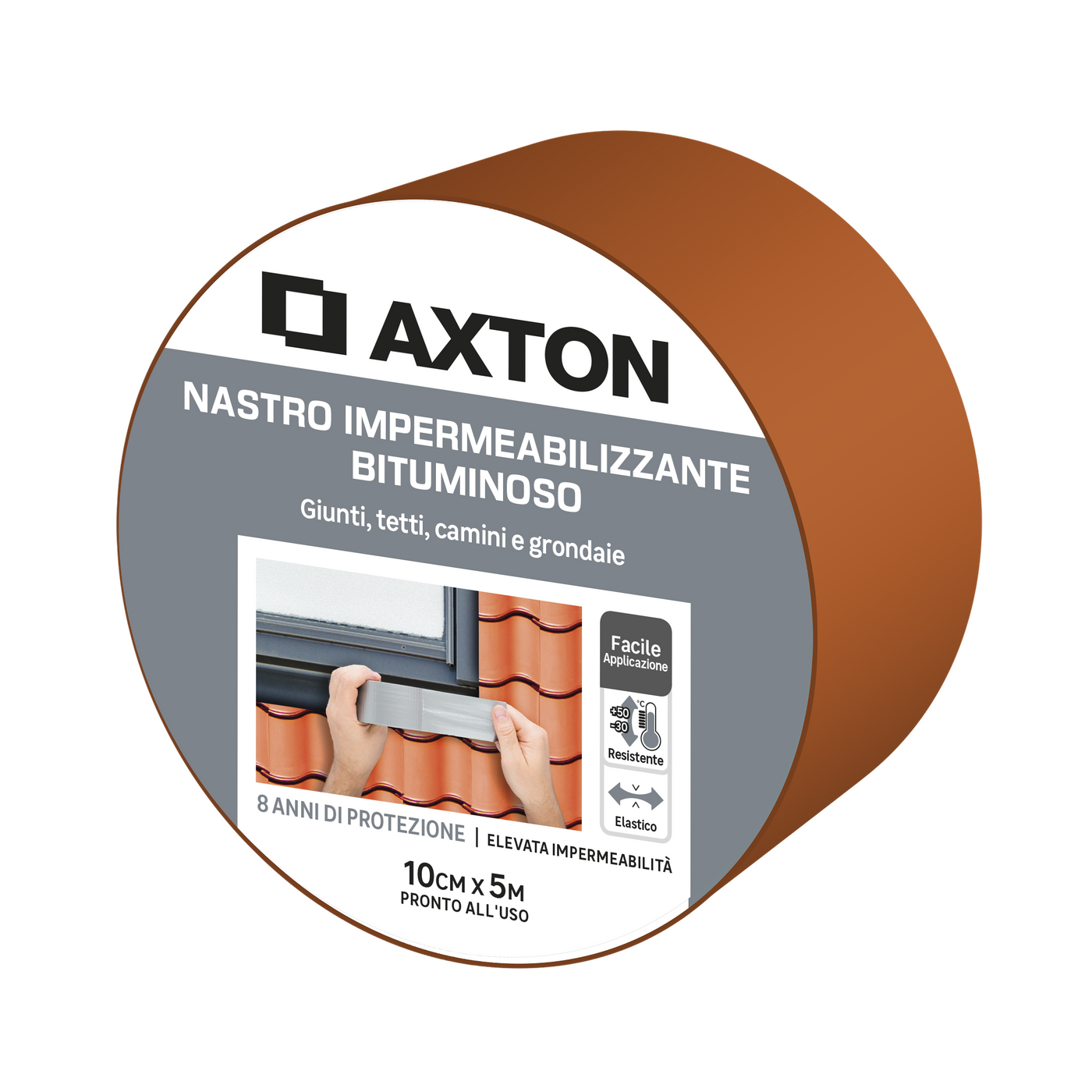 Axton bituminous waterproofing tape, terracotta, W10 cm x 5 m