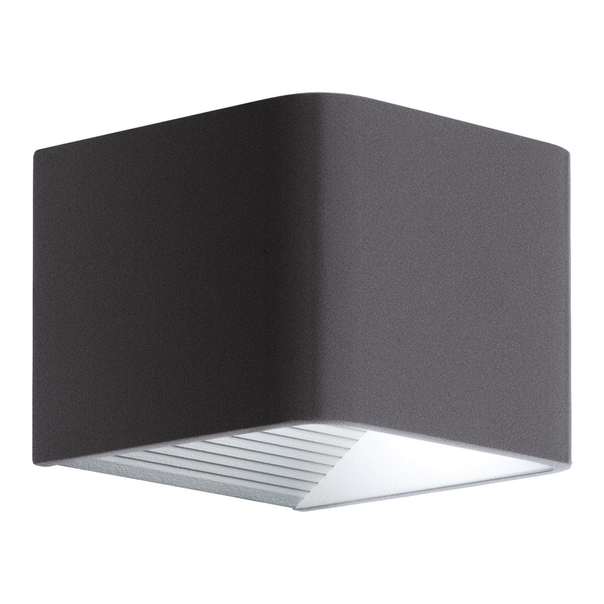 Bricocenter DONINNI GREY ALUMINIUM WALL LIGHT 12X13XH7,5CM LED 6W WARM LIGHT IP55