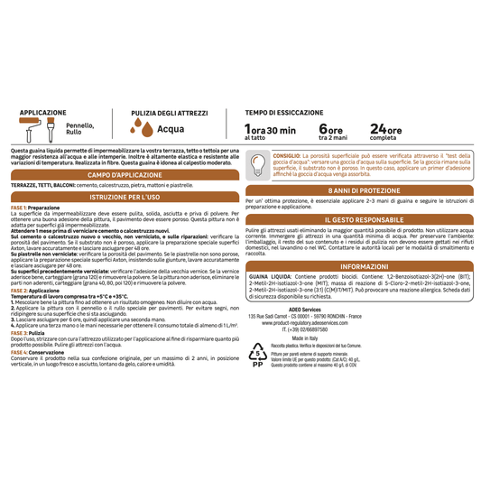 Axton transparent liquid waterproofing membrane, 4 litres
