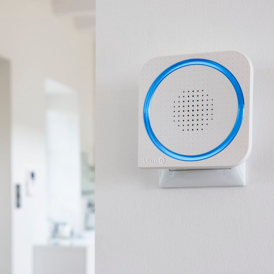 Bricocenter WIRELESS ILLUMINATED DOORBELL KIT WITH SOCKET 7 CHIMES WHITE EVOLOGY