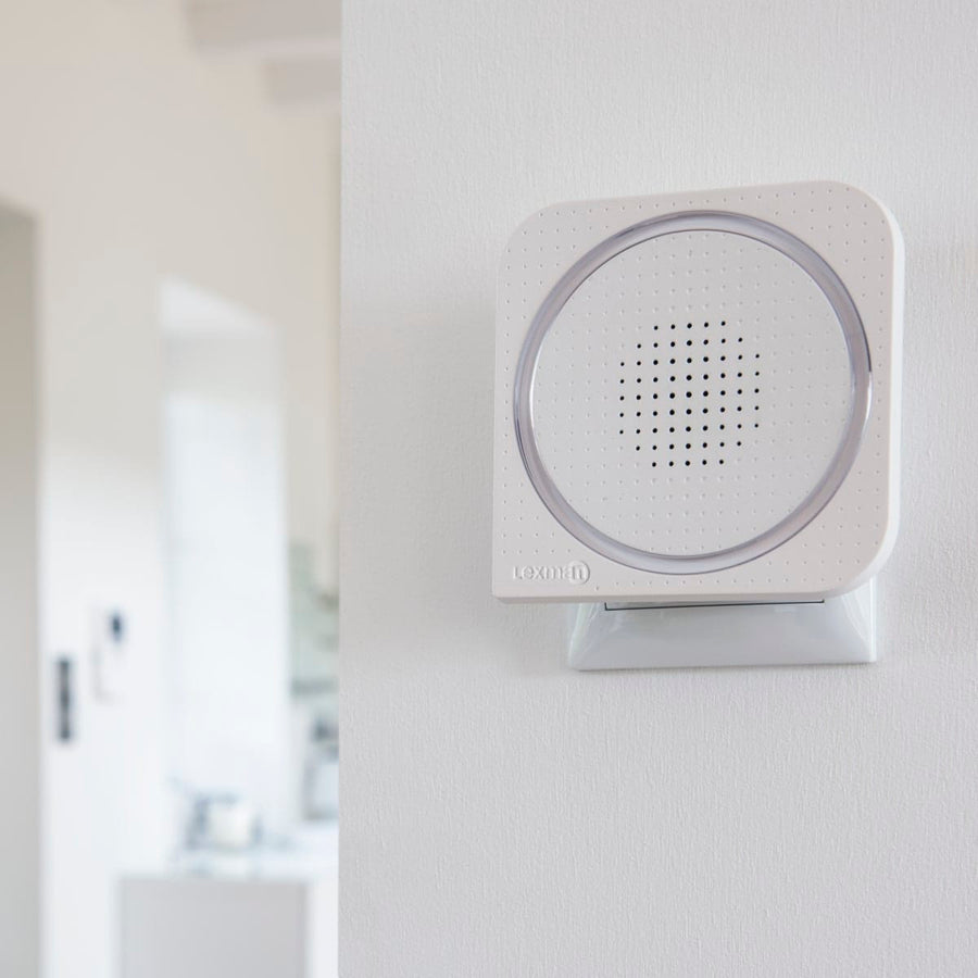 Bricocenter WIRELESS ILLUMINATED DOORBELL KIT WITH SOCKET 7 CHIMES WHITE EVOLOGY