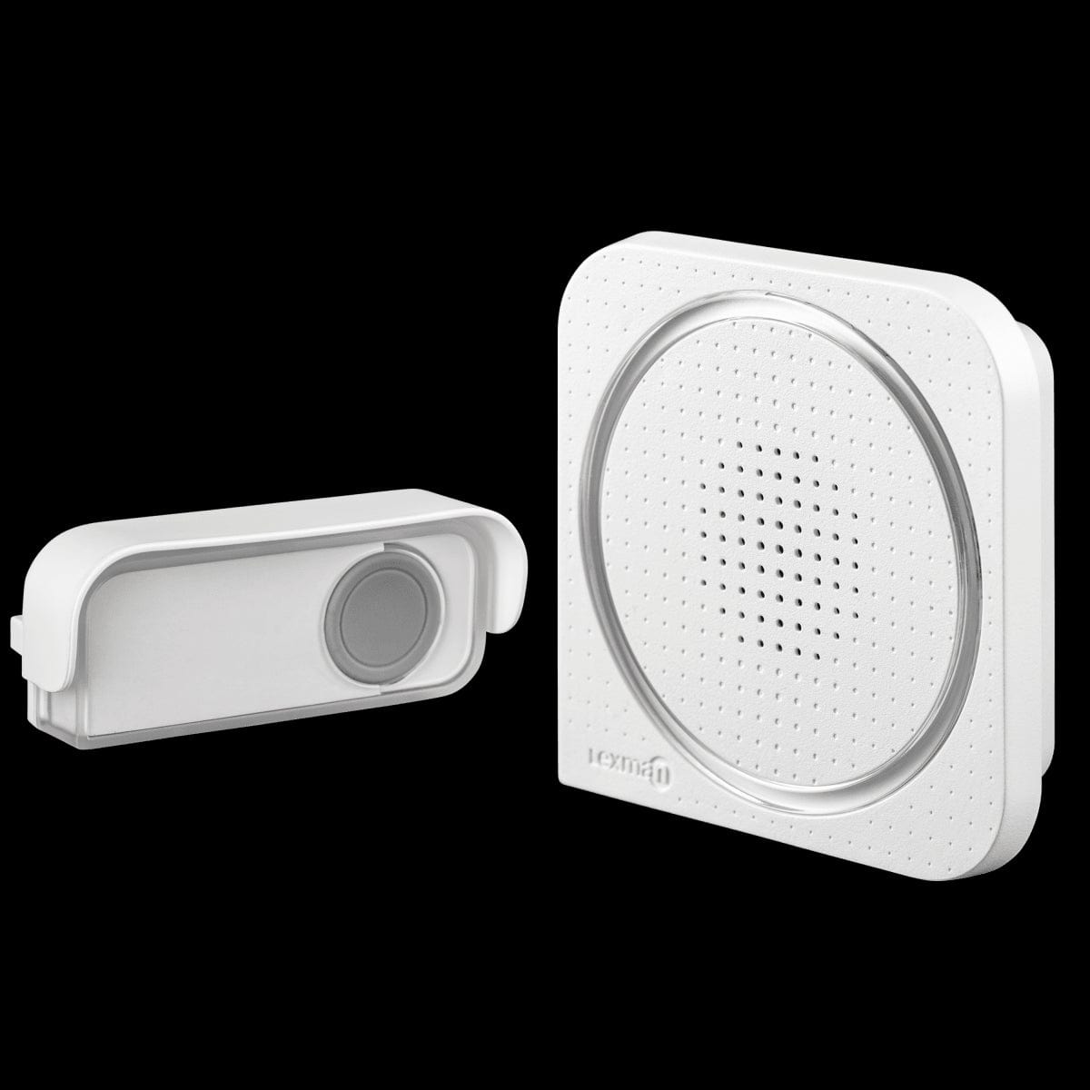 WIRELESS ILLUMINATED DOORBELL KIT WITH SOCKET 7 CHIMES WHITE EVOLOGY