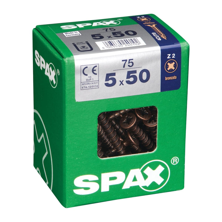 Bricocenter BRONZED POZI SCREWS 5X50 L 75 PCS.