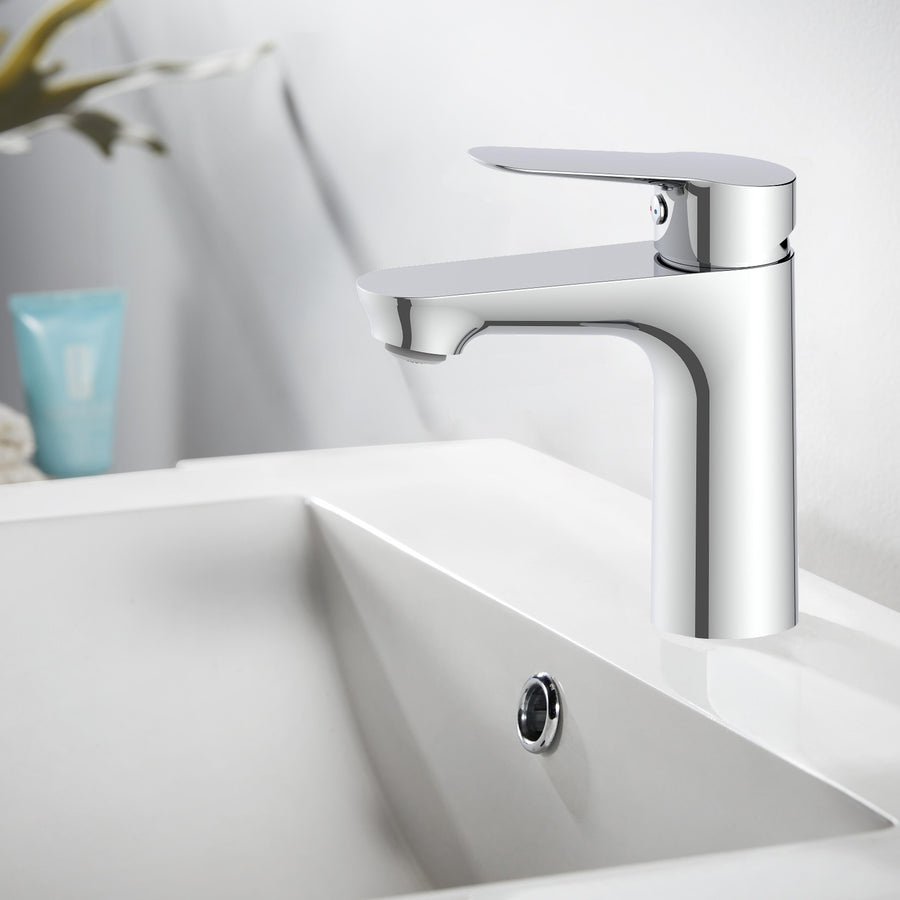 Venus D35 washbasin/bidet mixer tap set with click-clack pop-up waste, chrome-plated