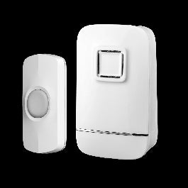 BATTERY-OPERATED WIRELESS DOORBELL KIT WITH 32 CHIMES IP44 LED INDICATOR