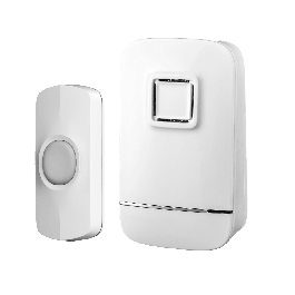 BATTERY-OPERATED WIRELESS DOORBELL KIT WITH 32 CHIMES IP44 LED INDICATOR