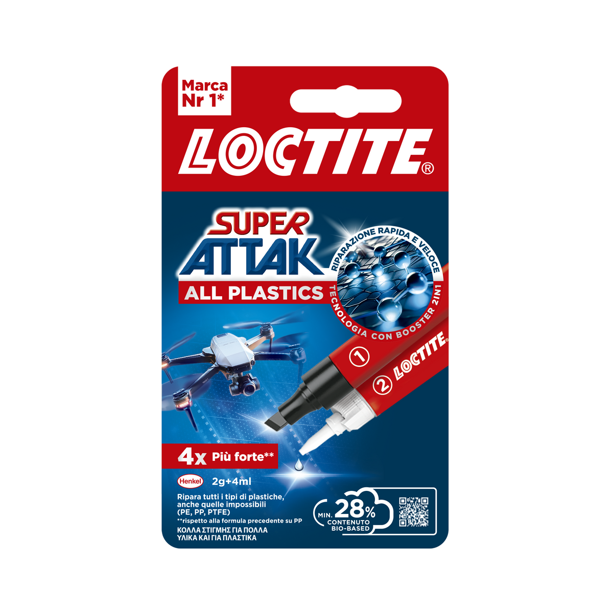 Instant adhesive for all plastics with Super Attack activator (2 g + 4 ml)