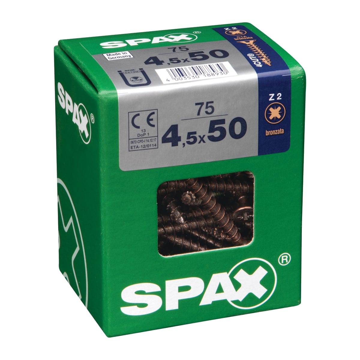 Bricocenter BRONZED POZI SCREWS 4.5X50 L 75 PCS.