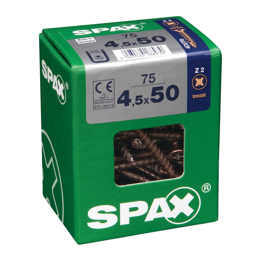Bricocenter BRONZED POZI SCREWS 4.5X50 L 75 PCS.