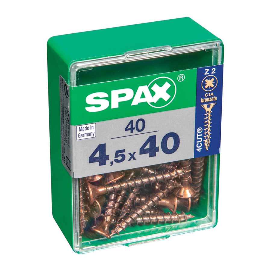Bricocenter BRONZED POZI SCREWS 4.5X40 M 40 PCS.