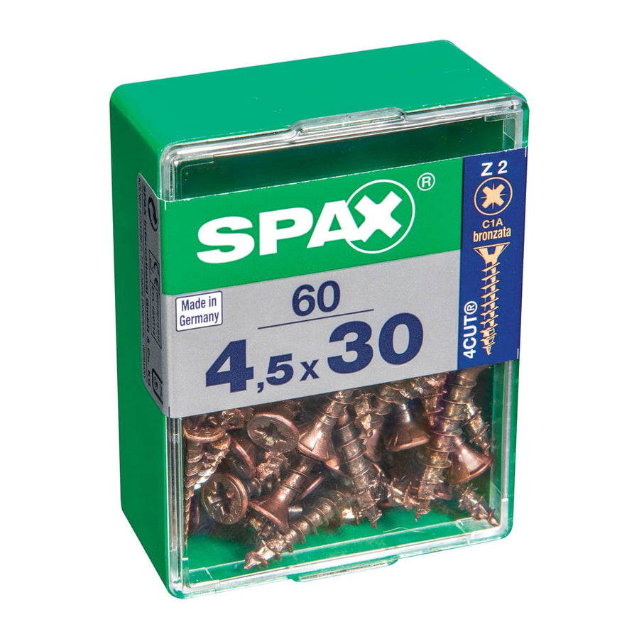 Bricocenter BRONZED POZI SCREWS 4.5X30 M 60 PCS.