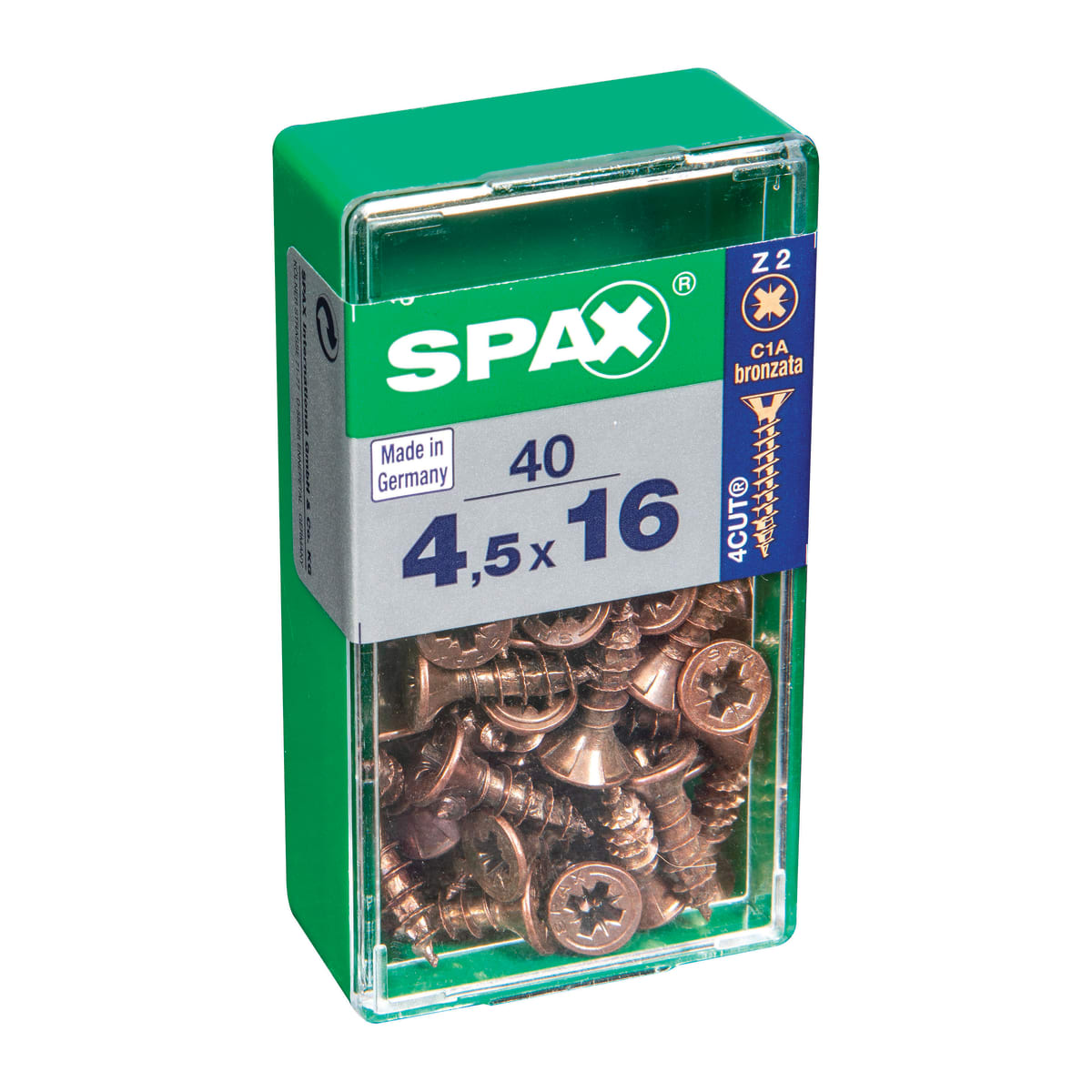 BRONZED POZI SCREWS 4.5X16 S 40 PCS