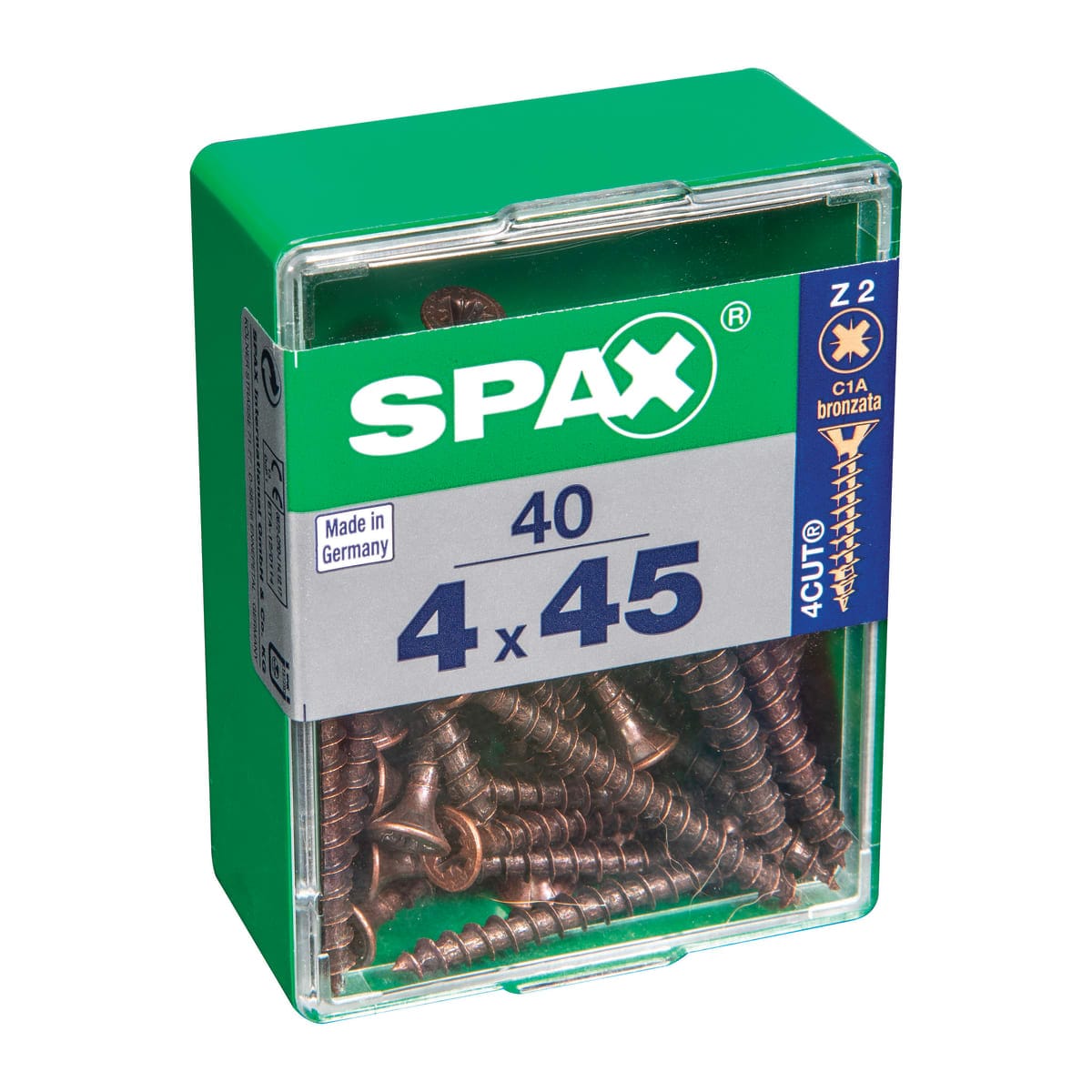 Bricocenter BRONZED POZI SCREWS 4X45 M 40 PCS.