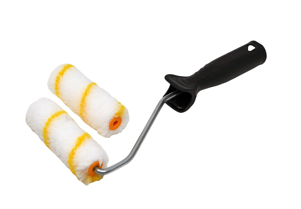 Mini paint roller kit with replacement roller, diameter 17 mm, length 11 cm