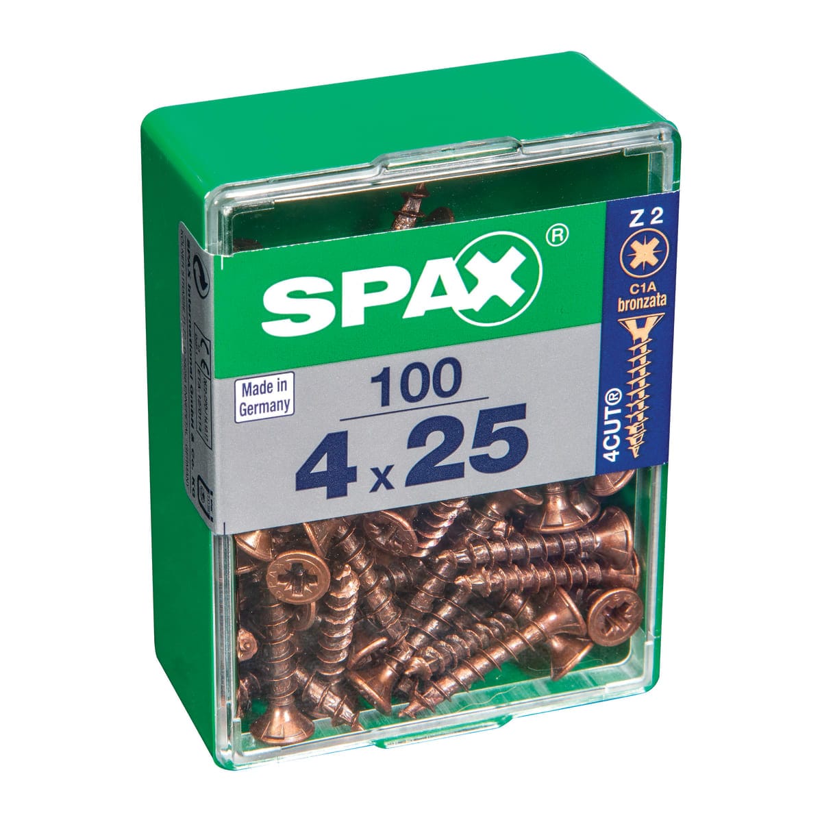 Bricocenter BRONZED POZI SCREWS 4X25 M 100 PCS.