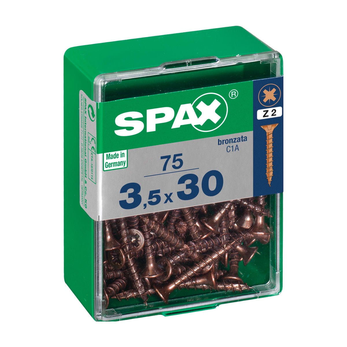 BRONZED POZI SCREWS 3.5X35 M 75 PCS.