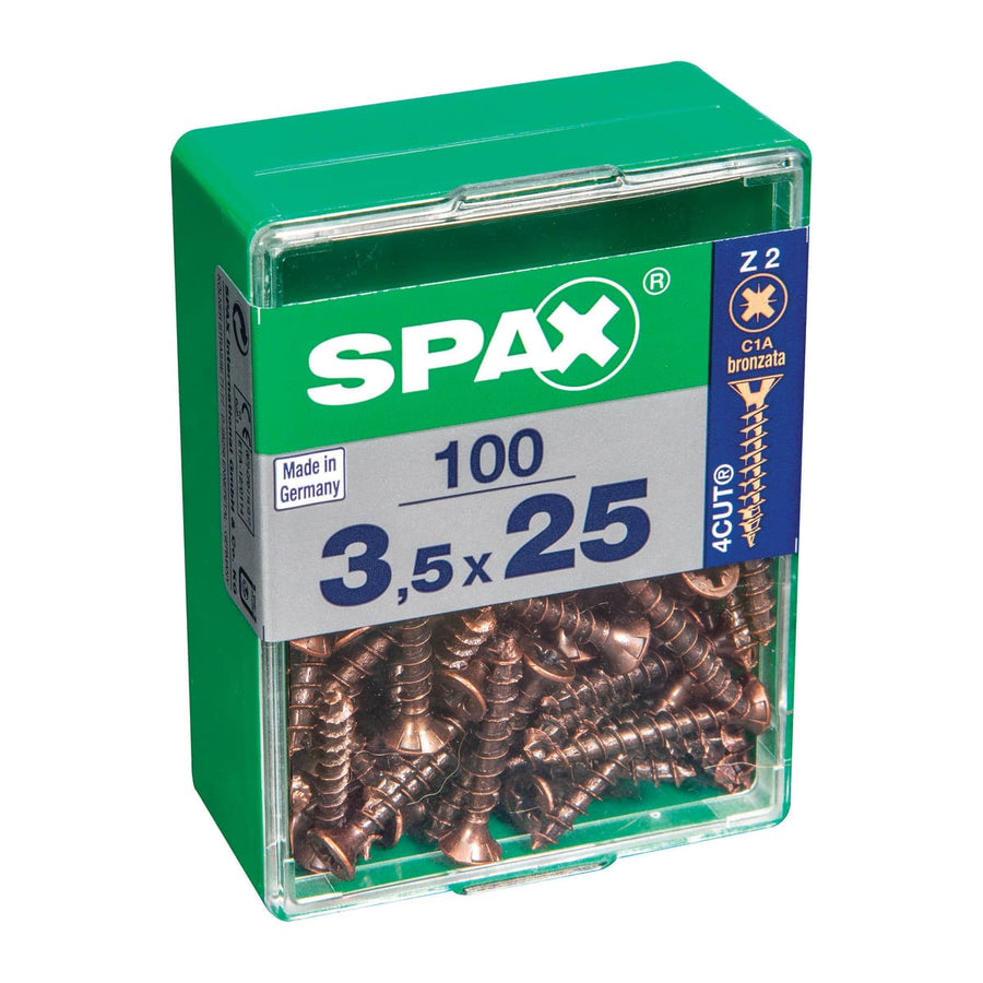 Bricocenter BRONZED POZI SCREWS 3.5X25 M 100 PCS.