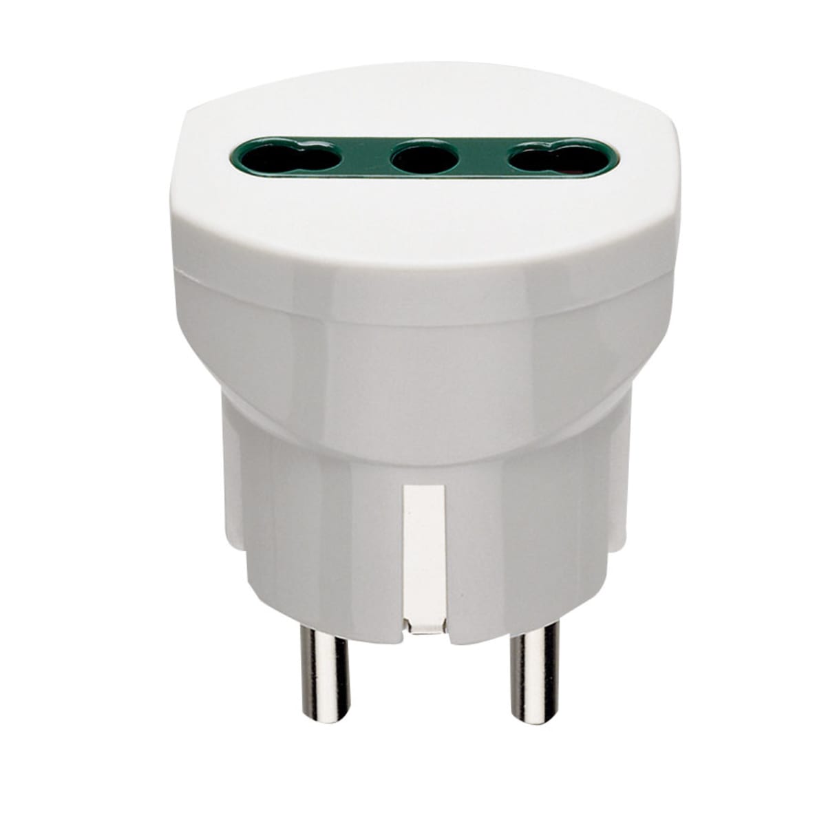 Bricocenter ADAPTER SCHUKO PLUG BIPASS SOCKET 10/16A WHITE