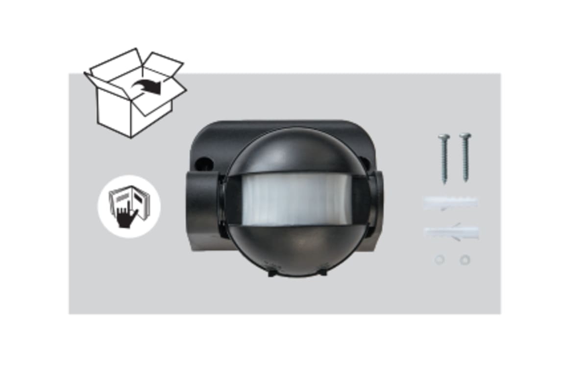 Bricocenter 180 DEGREE MOTION DETECTOR 1200W BLACK