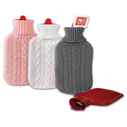 HOT WATER BOTTLE WITH SWEATER COVER