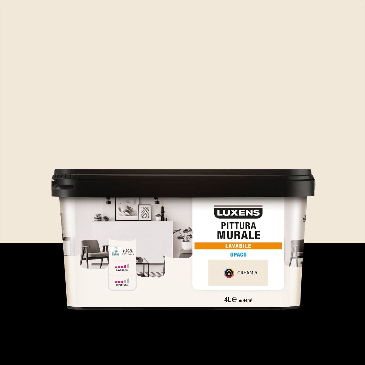 Bricocenter PAINT BEIGE CREAM 5 WASHABLE LUXENS 4 LT