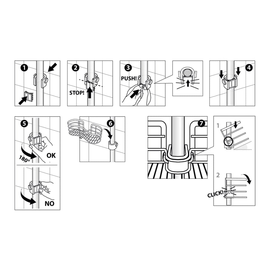Bricocenter SHOWER BASKET BOY FOR SHOWER HOSE CM 29X12X11 POLYTHERM VIVA