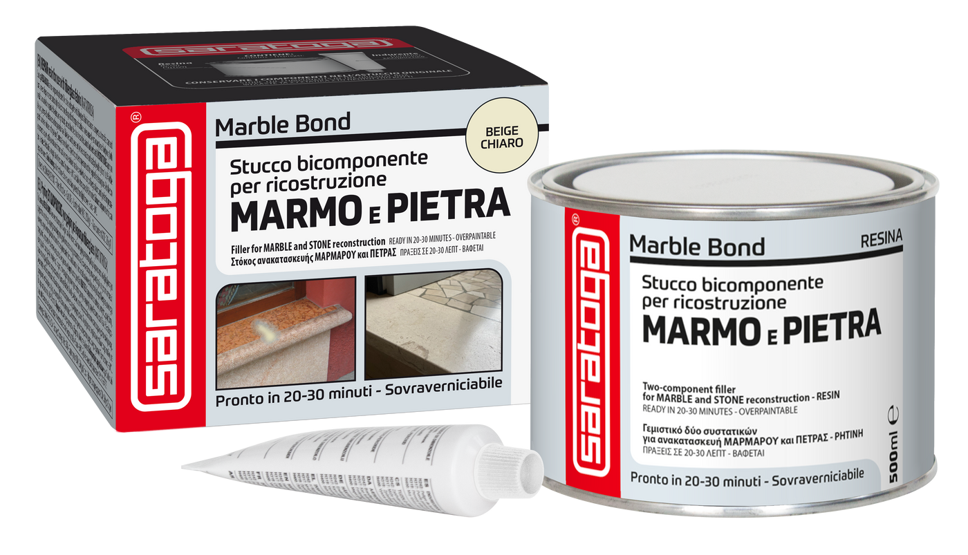 TWO-COMPONENT MARBLE AND STONE PUTTY MARBLE BOND SARATOGA 500 ML