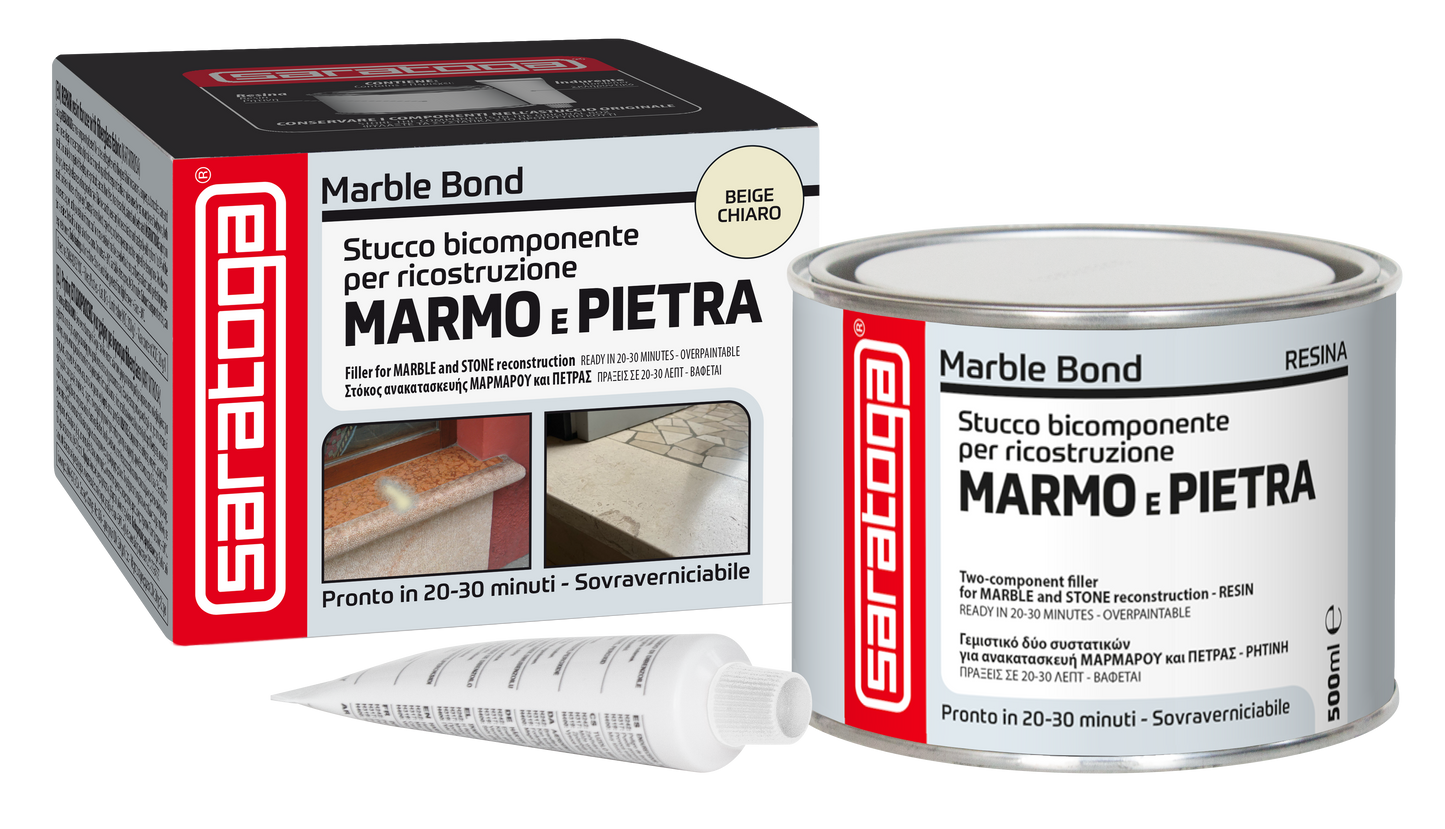 TWO-COMPONENT MARBLE AND STONE PUTTY MARBLE BOND SARATOGA 500 ML