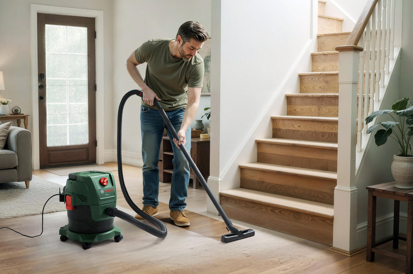 1000-watt universal wet and dry vacuum cleaner with blow function, capacity of