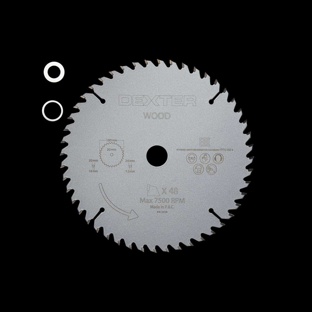 185 MM 48 TEETH CIRCULAR SAW BLADE DEXTER - best price from Maltashopper.com BR400003015