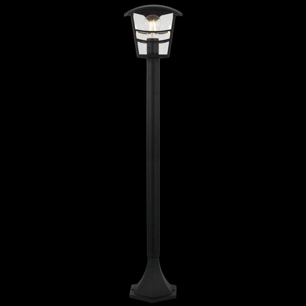 BLACK ALUMINUM PALAMA STREETLIGHT H92.5CM E27=60W IP44