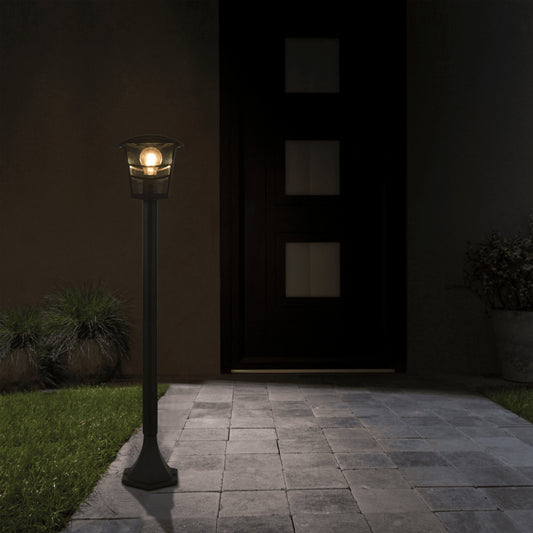 BLACK ALUMINUM PALAMA STREETLIGHT H92.5CM E27=60W IP44