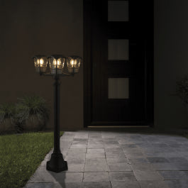 BLACK ALUMINUM PALAMA STREETLIGHT H176CM 3XE27=60W IP44