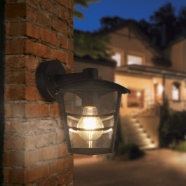 PALAMA BLACK ALUMINUM WALL SCONCE 22X21.5CM E27=60W IP44