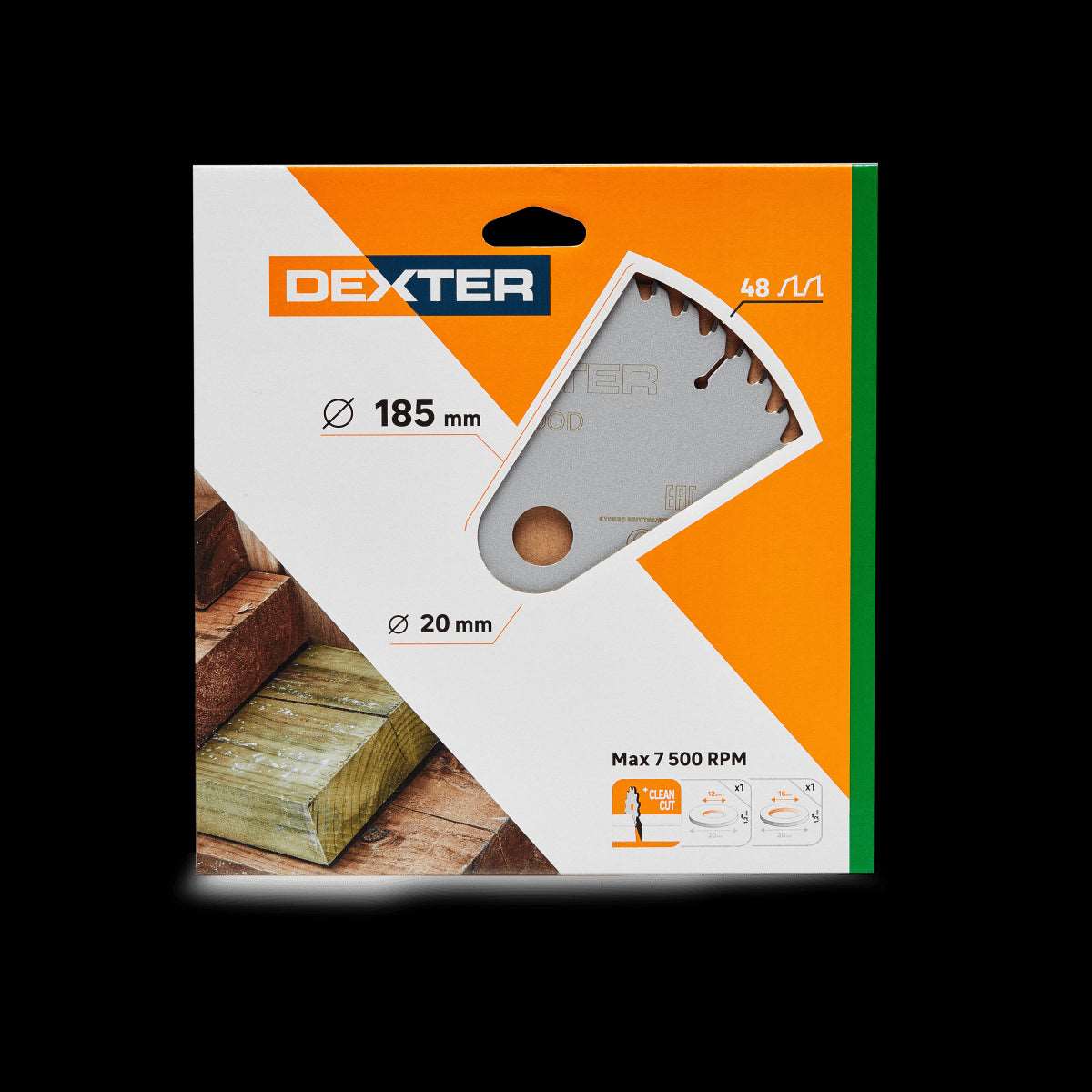 185 MM 48 TEETH CIRCULAR SAW BLADE DEXTER - best price from Maltashopper.com BR400003015