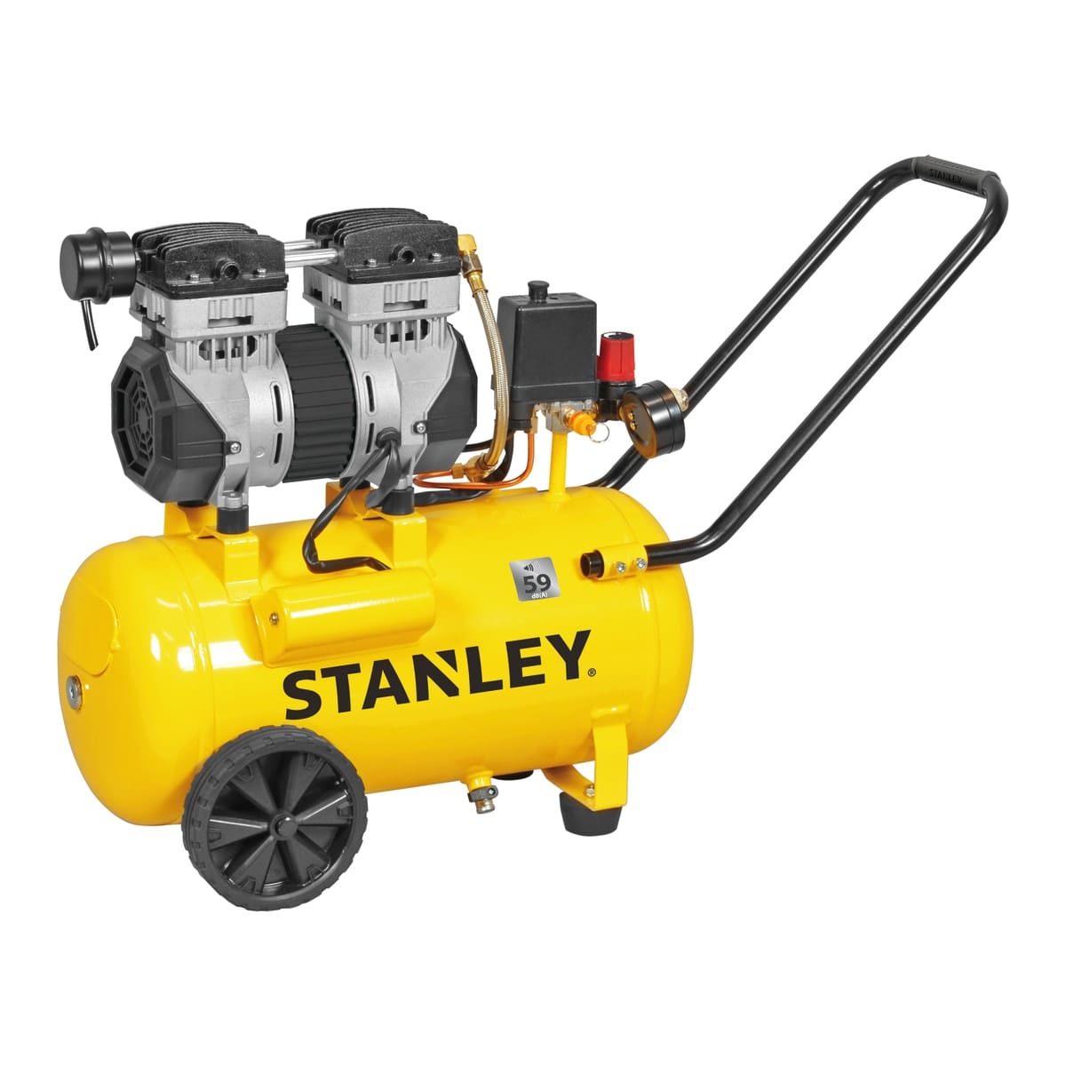 Bricocenter STANLEY SILENCED COMPRESSOR 24 L, 1.3 HP, 8 BAR