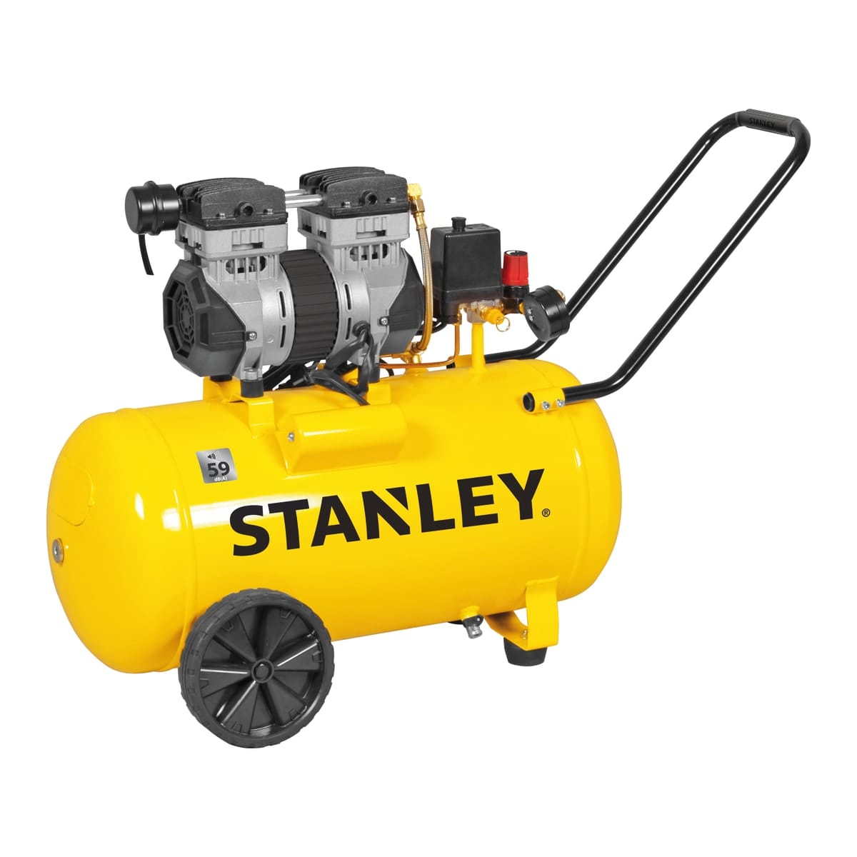 Bricocenter STANLEY 50 L SILENCED COMPRESSOR 1.3 HP 8 BAR