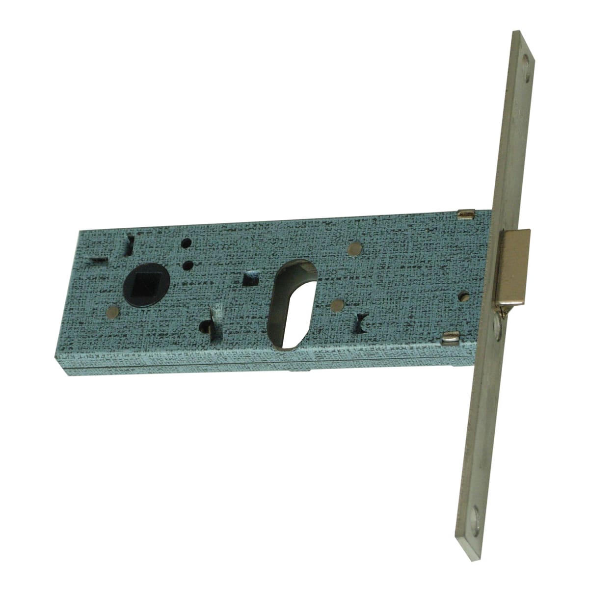 44 MM CENTRE DISTANCE, 60 MM ENTRY PAINTED STEEL MORTISE LOCK FOR REVERSIBLE BANDS