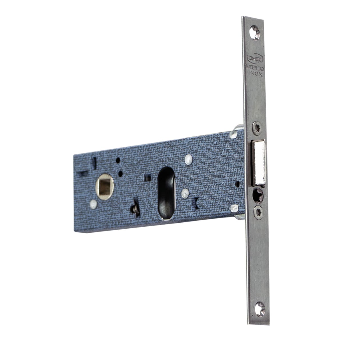 44 MM CENTRE DISTANCE, 60 MM ENTRY PAINTED STEEL MORTISE LOCK FOR REVERSIBLE BANDS