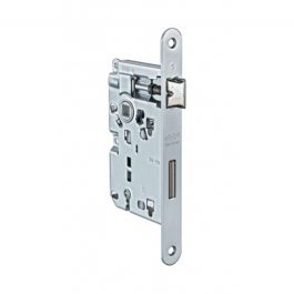 PATENT LOCK CENTRE DISTANCE 70MM ENTRY 50MM ROUND EDGE MATT CHROME