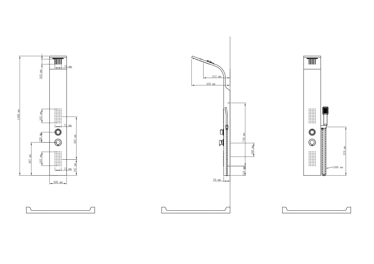 Bricocenter COLONNA IDRO ICONE 2 INOX SATINATA CON MISCELATORE