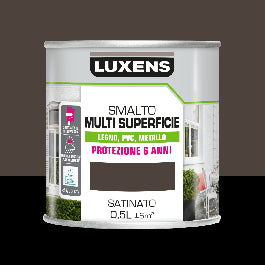 LUXENS MULTI-SURFACE ENAMEL BROWN SATIN 500ML