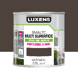 LUXENS MULTI-SURFACE ENAMEL BROWN SATIN 500ML